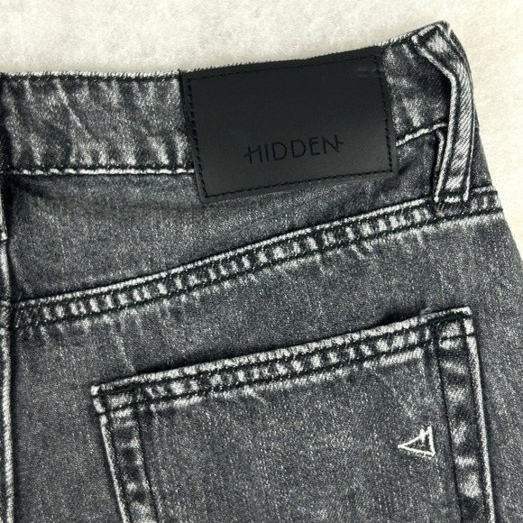 Hidden Los Angeles Jeans Womens 25 Washed Black Wide Leg Raw Hem Soft Cotton‎ - Picture 7 of 16
